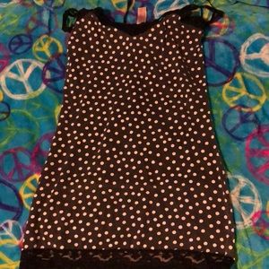 Polka dot cami with built in bra